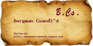 Bergman Csanád névjegykártya